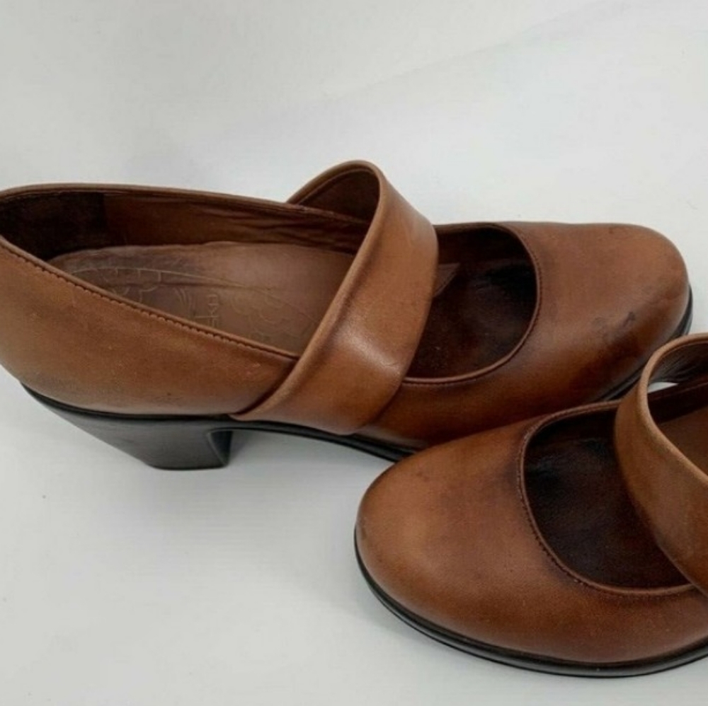 Dansko Brooke Brown Mary Jane Pumps Block Heels Size 41 / Size 10.5 or 11